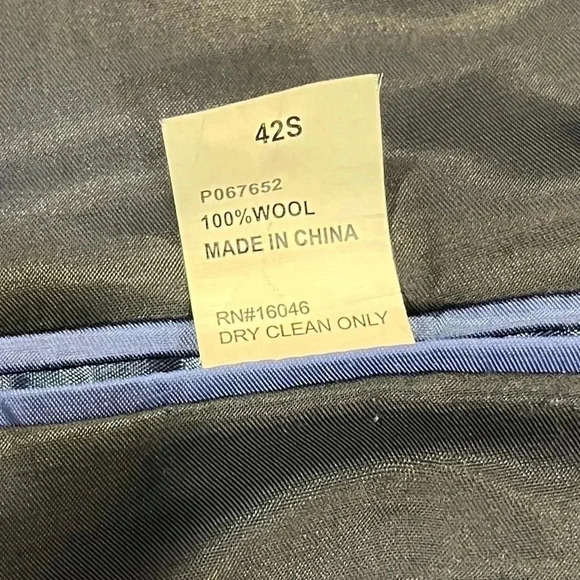 Nautica Wool Houndstooth Gray Two Button Double Vented Blazer Jacket Mens 42S - Picture 6 of 12